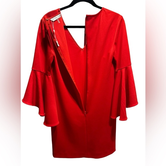 Trina Turk Women's Ruffle Flounce Sleeve Dress size 0 - Picture 7 of 12